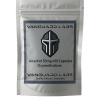 Foil packet containing Vanguard Labs Anadrol 50 capsules, silver blister-style packaging with labelled compartments