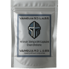 Foil packet containing Vanguard Labs Anavar capsules, silver blister-style packaging with labelled compartments.