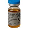 Clear glass vial containing injectable Tren Enanthate 200 solution with sealed cap and label.