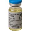 Clear glass vial containing injectable Cypionate 250solution with sealed cap and label.