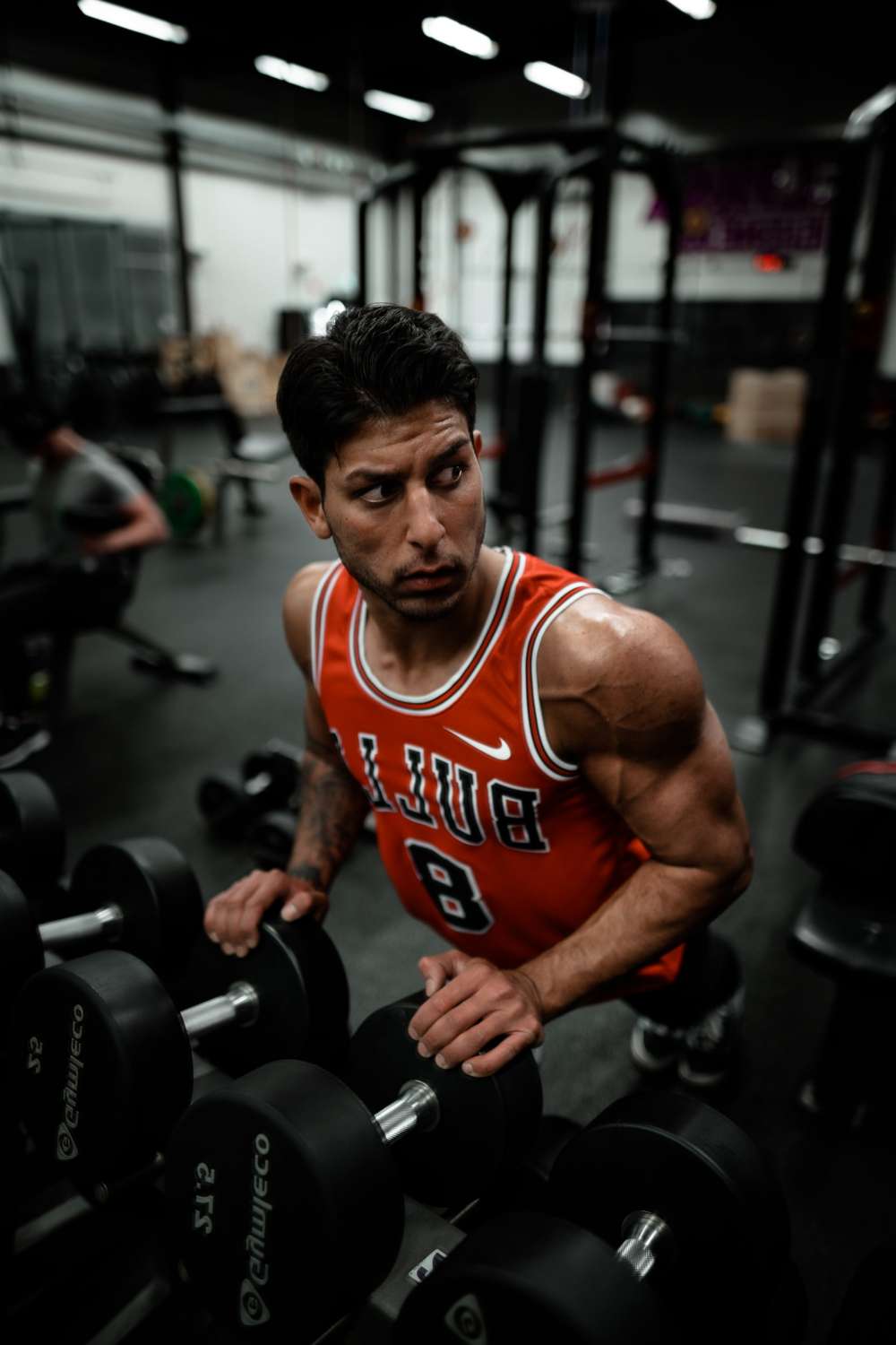 VGL Fitness Anabolic Steroids UK man training with Dumbells.