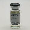 Clear glass vial containing injectable Test Prop 100mg solution with sealed cap and label.
